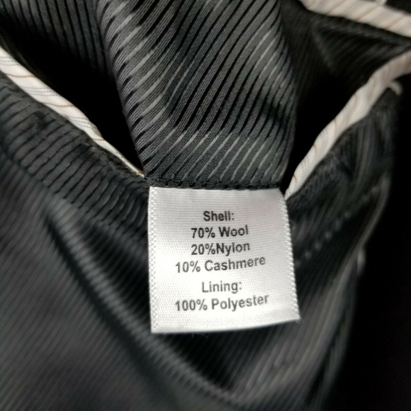 Joseph Abboud Mens Overcoat 42R Cashmere Blend - Picture 6 of 8